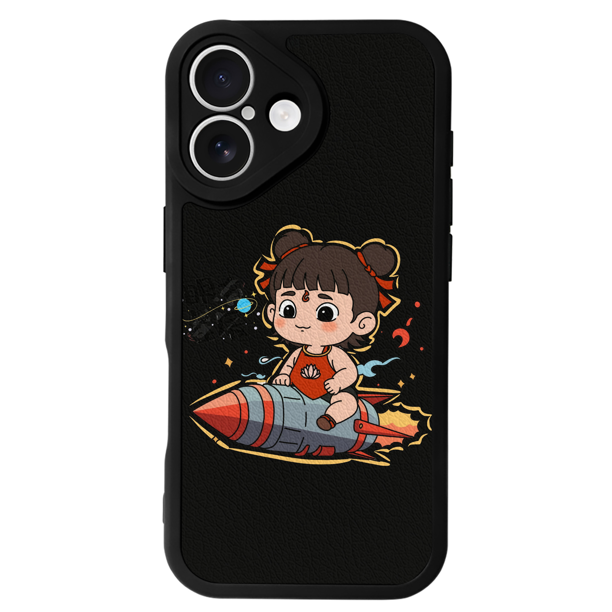 （画像用） Ne Zha 2 ナタ 魔童の大暴れ 【iPhone 16シリーズ対応】シリコンスマホケース（レザー調） 材質：シリコン
